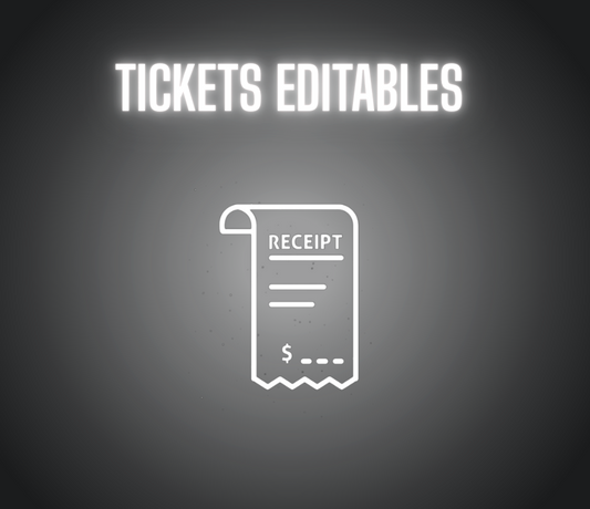 TICKETS EDITABLES